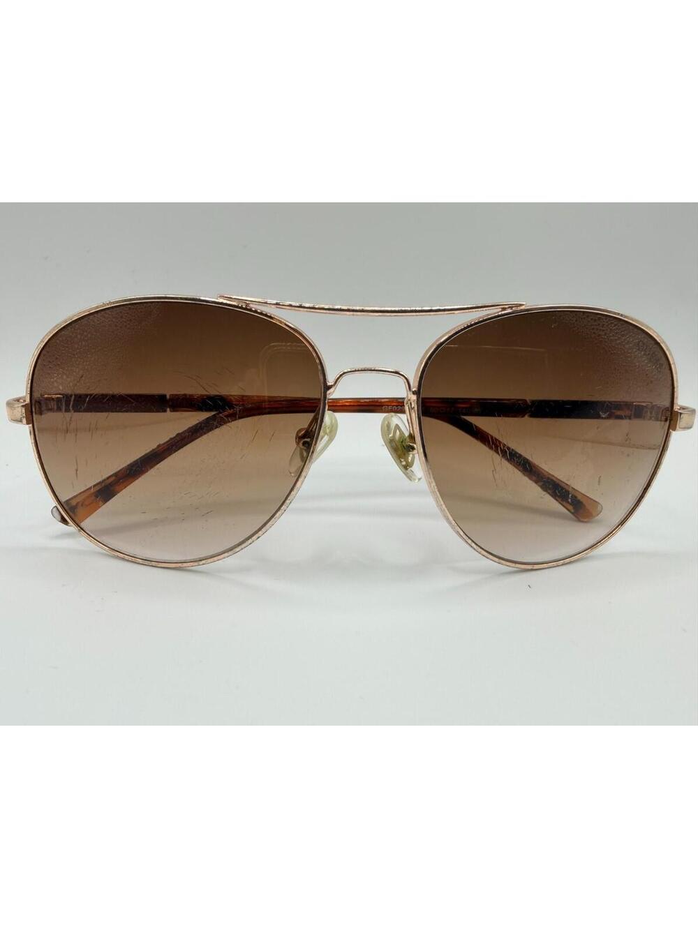 Guess Aviator Sunglasses Gold Tone Brown Gradient Lenses GF0296 Women’s 60-17 - Picture 2 of 6